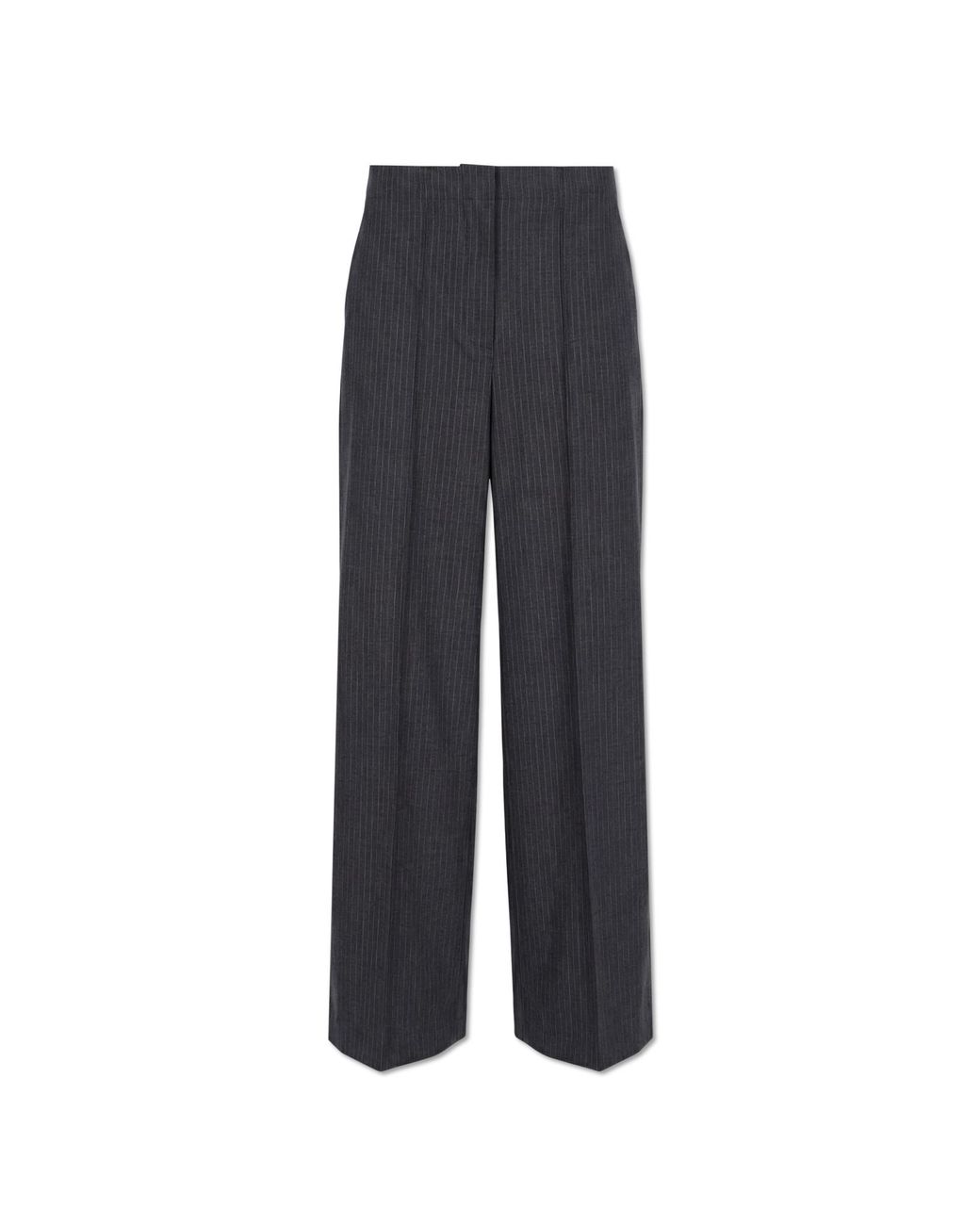 Rag & Bone Blue Creased Trousers With A Pinstripe Pattern