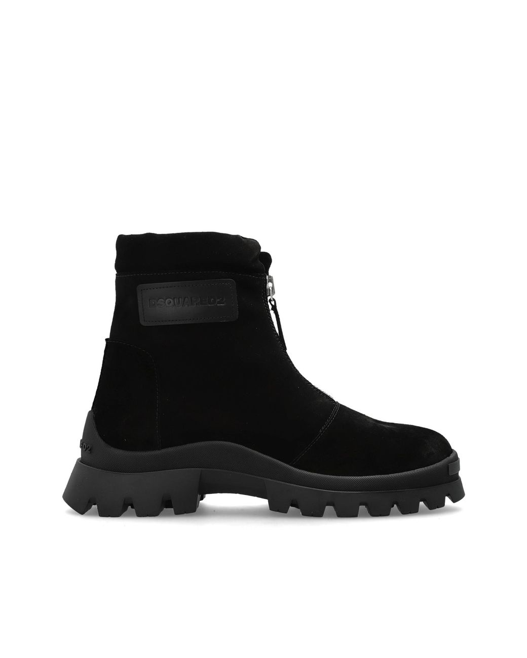 DSquared² Black Leather Ankle Boots 'Ankle' for men