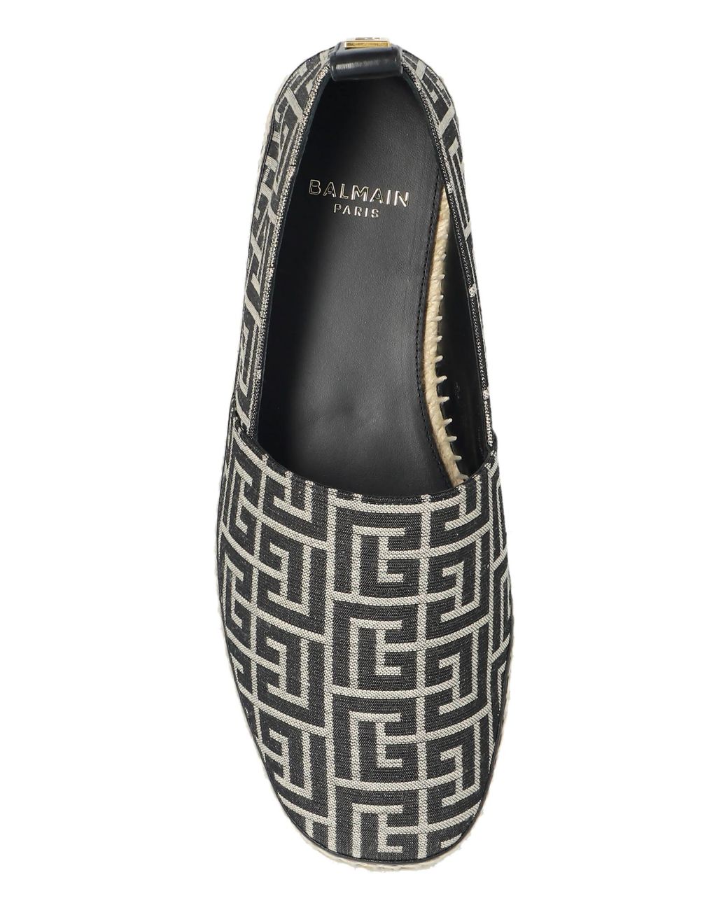 Balmain Black Espadrilles With Monogram for men