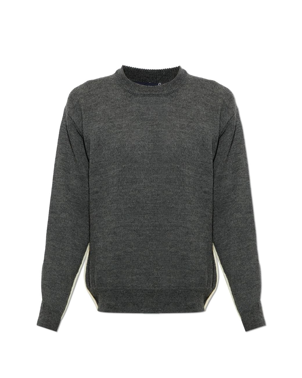Comme des Garçons Gray Wool Sweater With A Crew Neck for men