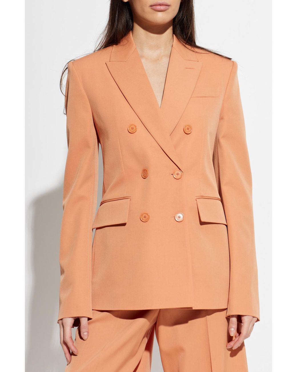 Stella McCartney Orange Blazer With Double Vent
