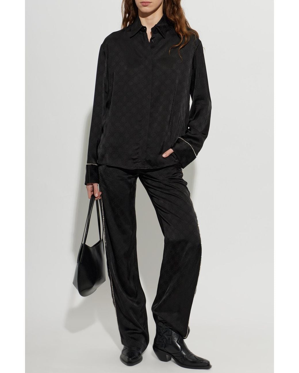 Off-White c/o Virgil Abloh Black Jacquard Shirt