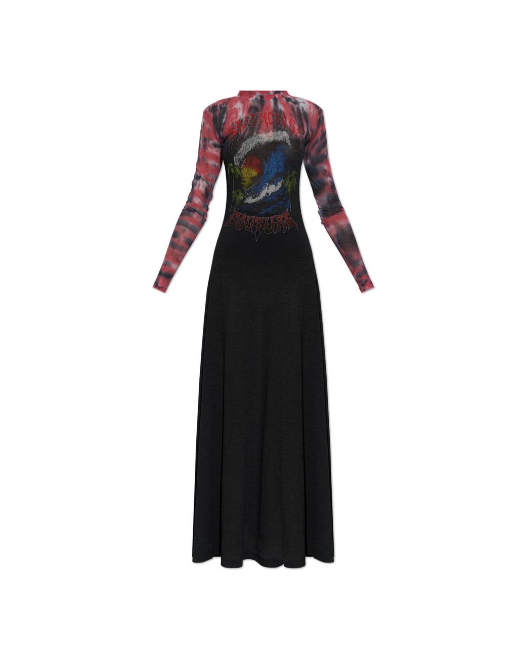 Balenciaga Black Dress With Print