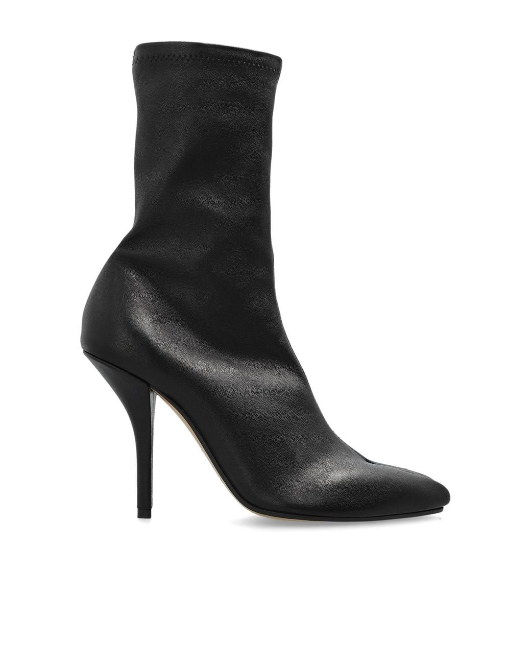 Maison Margiela Black Heeled Ankle Boots With 'Tabi' Split Toe