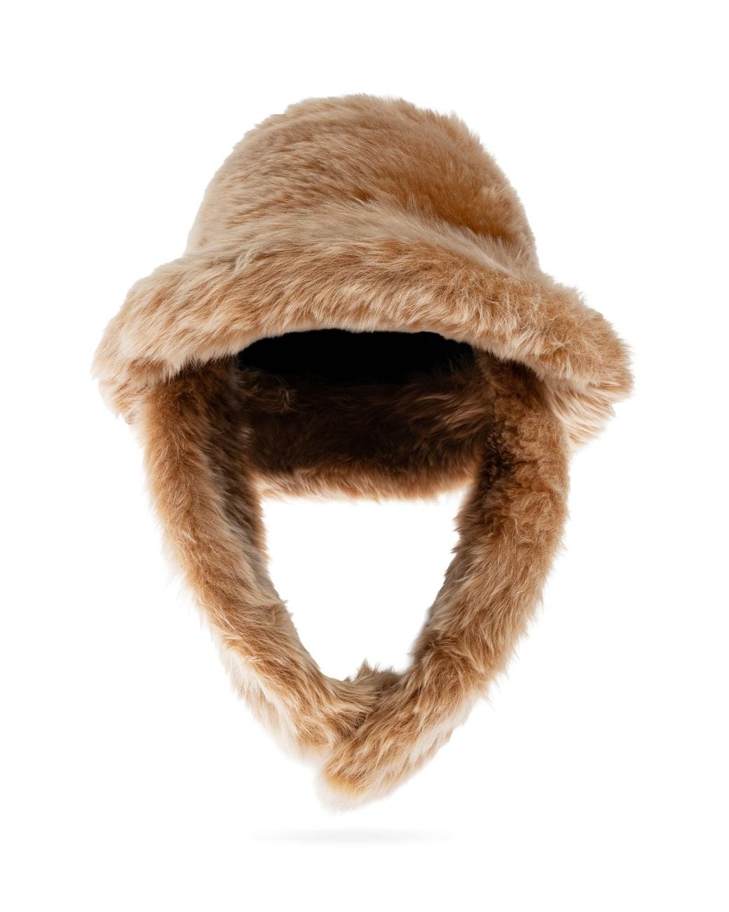 Loewe Brown Fur Hat With Ear Flaps