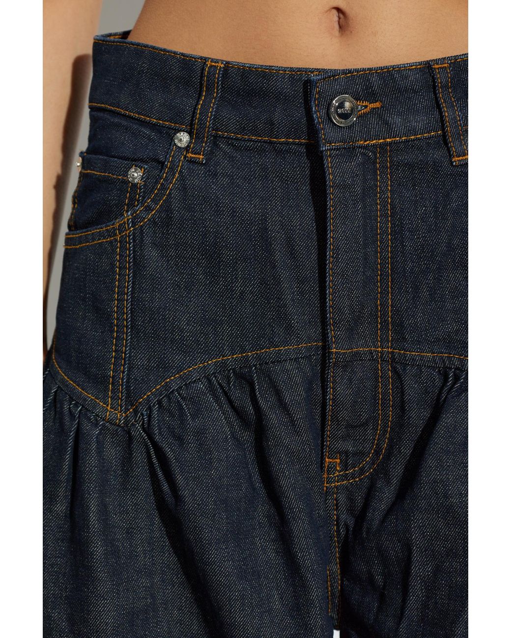 Ganni Blue Loose-Fit High-Rise Jeans