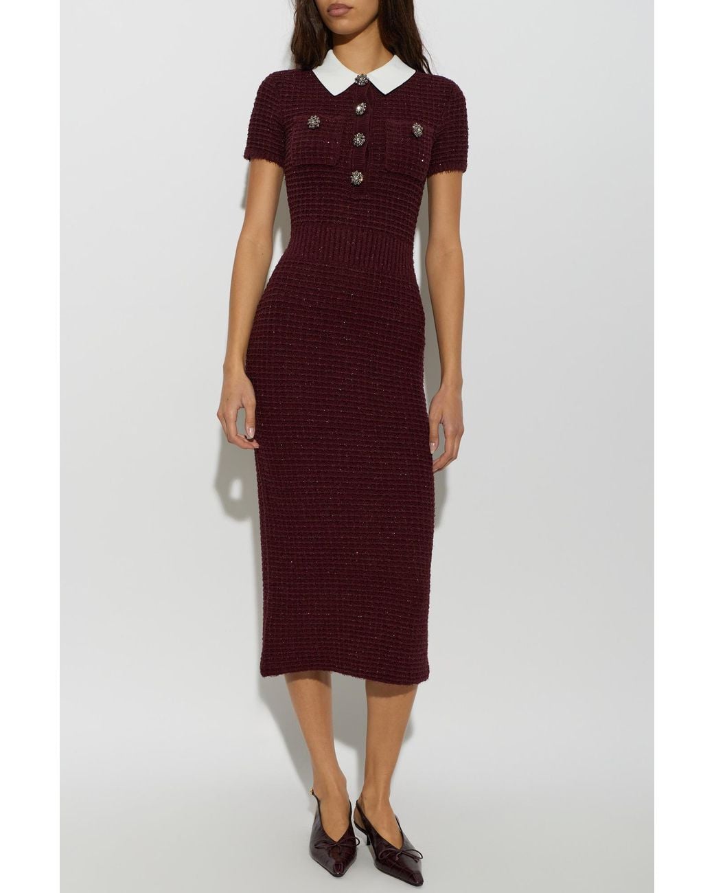 Self-Portrait Collared Dress