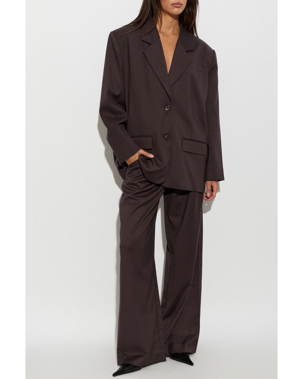 Gestuz Brown Pleated Trousers 'Gzpaula'