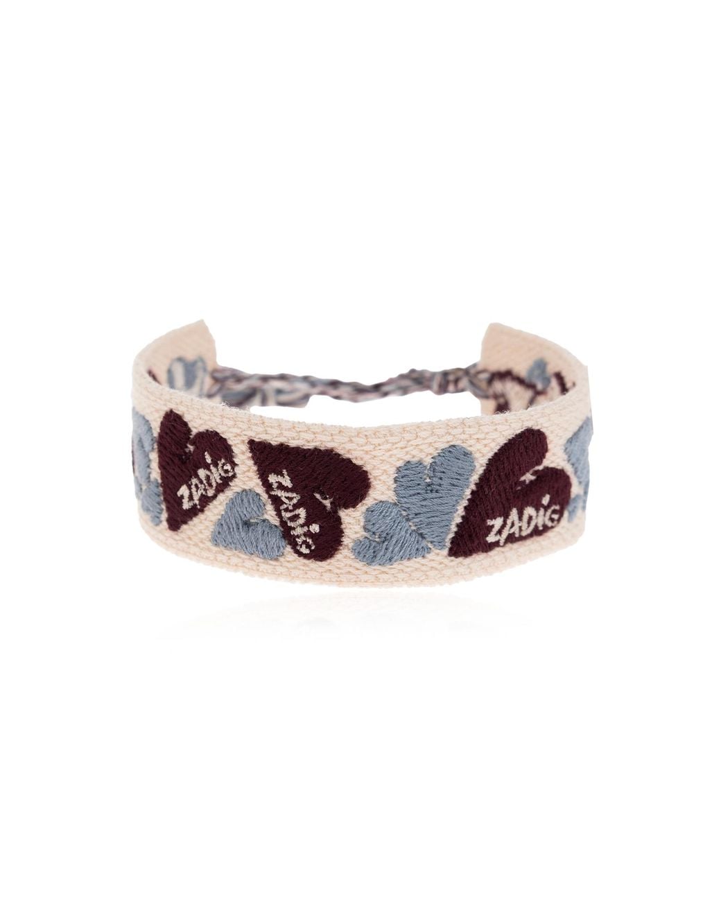 Zadig & Voltaire White Embroidered Bracelet