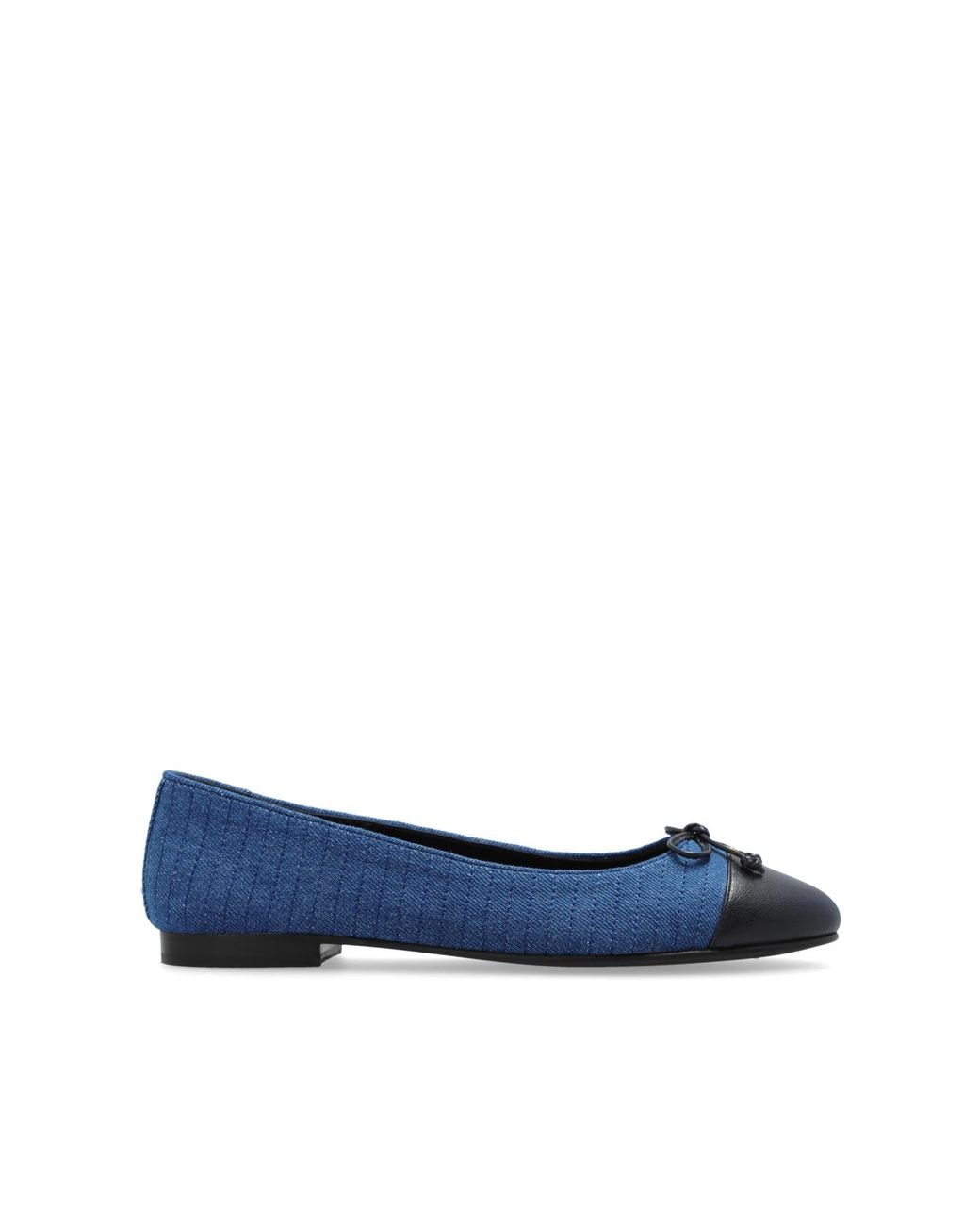 Tory Burch Denim Ballet Flats in Blue | Lyst