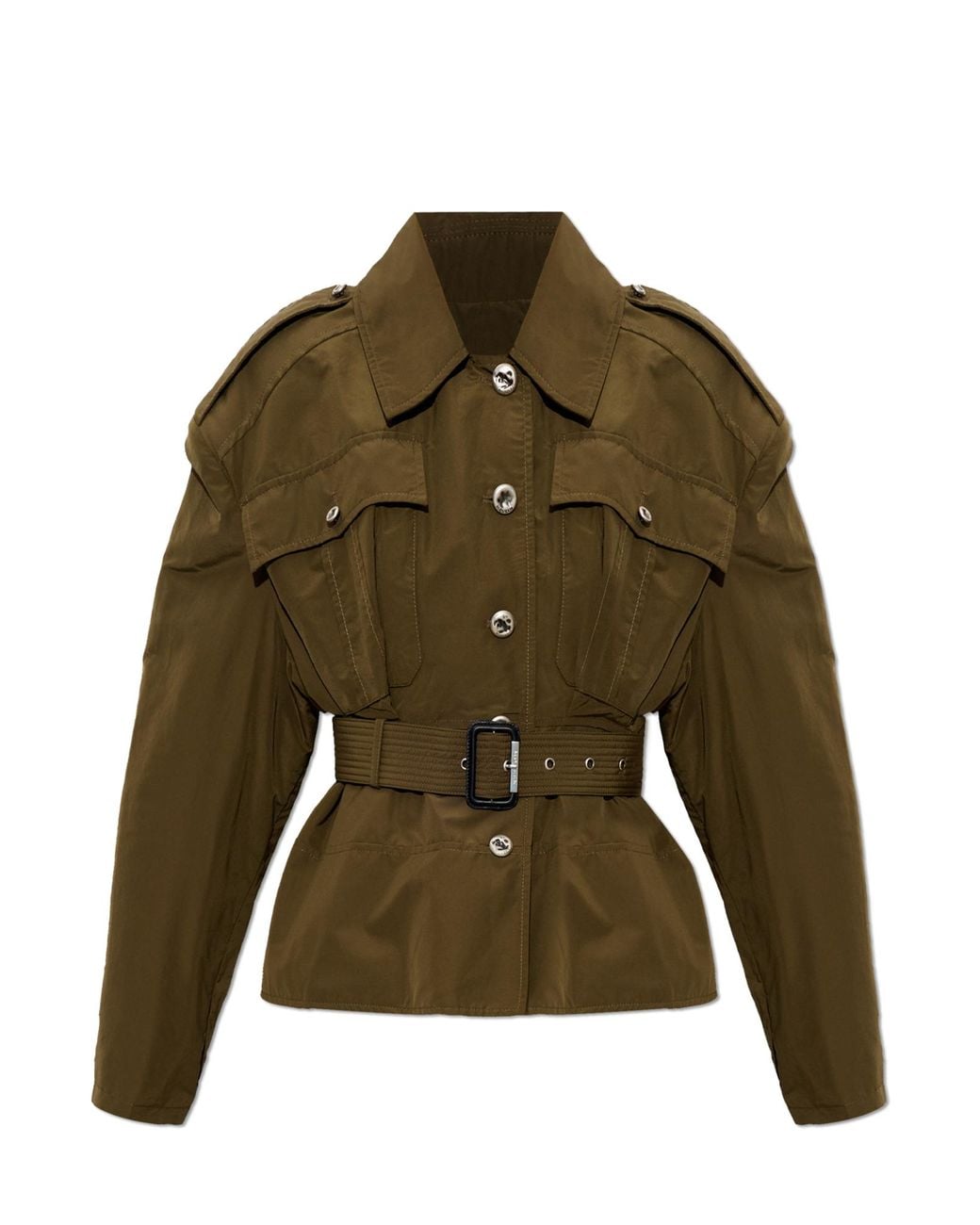 McQueen Green Short Trench Coat