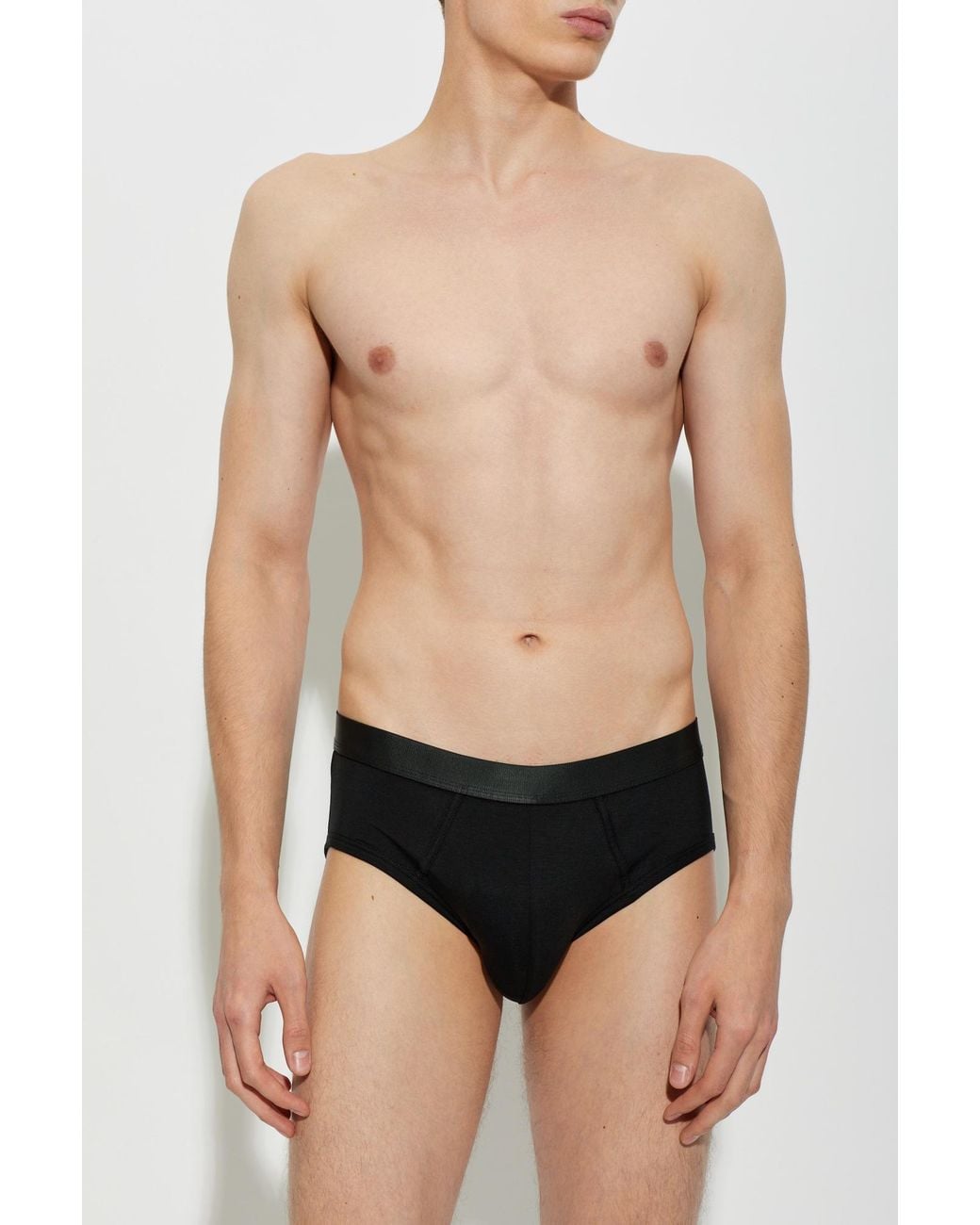 CDLP Black Three-Pack Briefs With Logo for men