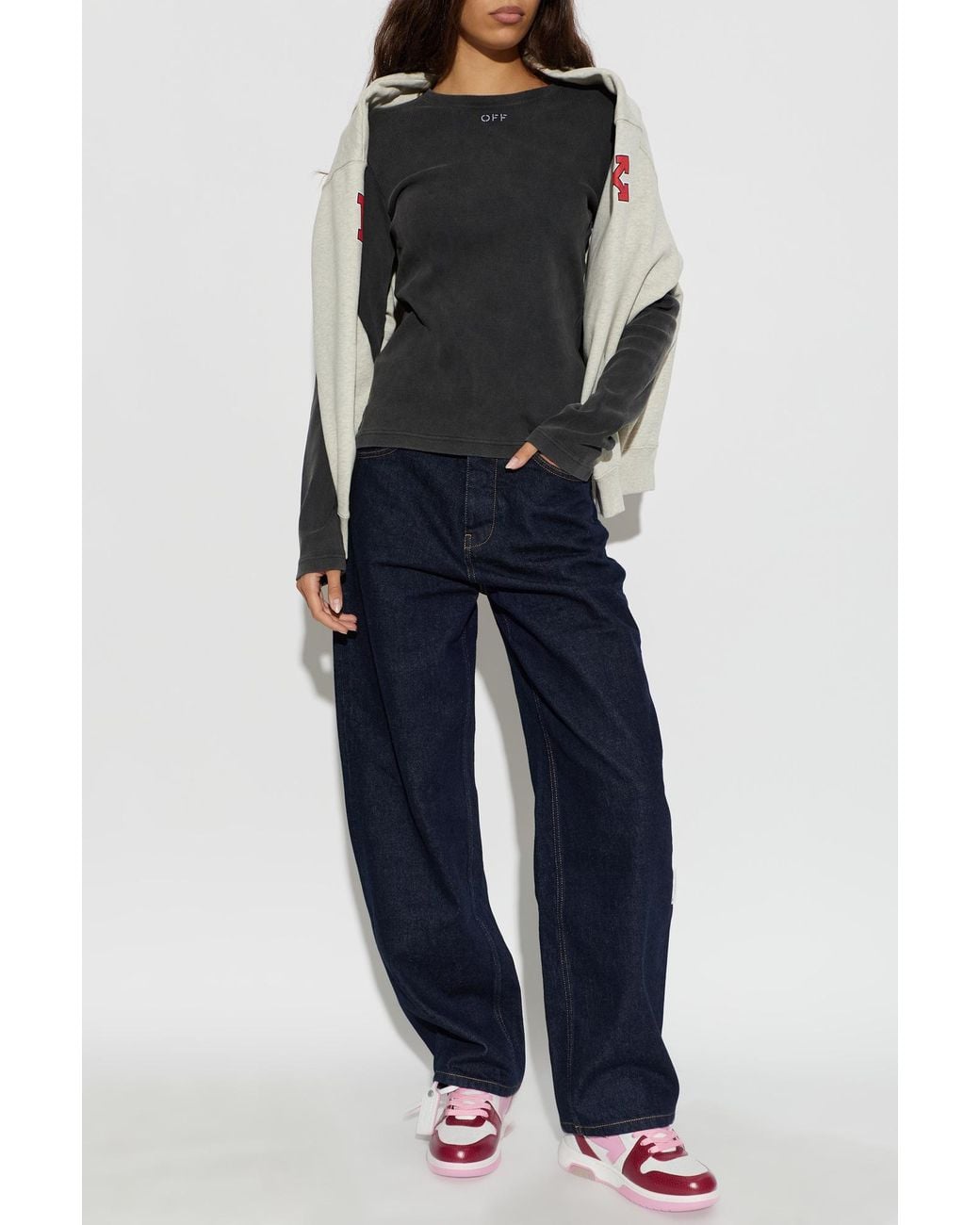 Off-White c/o Virgil Abloh Black Long Sleeve Top