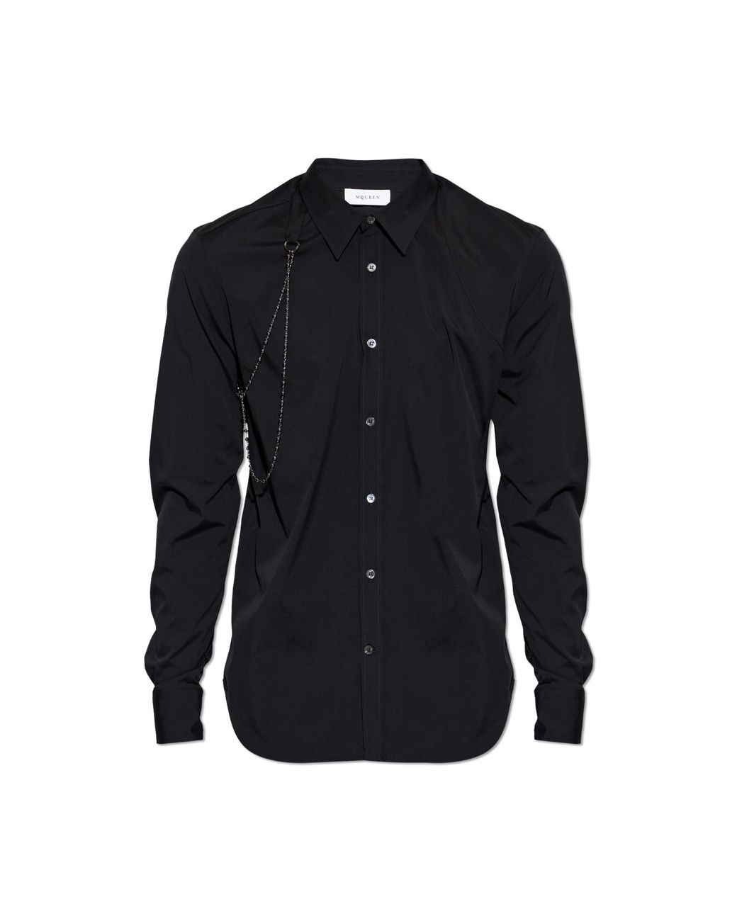 McQueen Blue Shirt With Detachable Chain for men