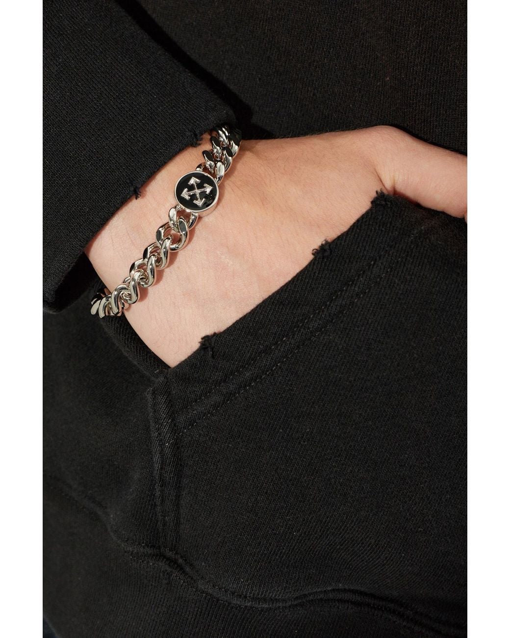 Off-White c/o Virgil Abloh Blue Brass Bracelet for men