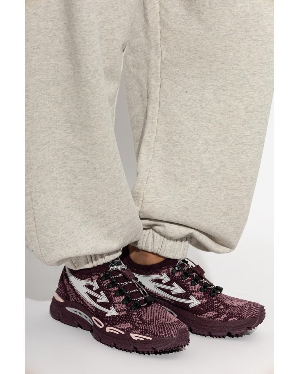 Off-White c/o Virgil Abloh Brown 'Be Right Back Knit' Sports Shoes