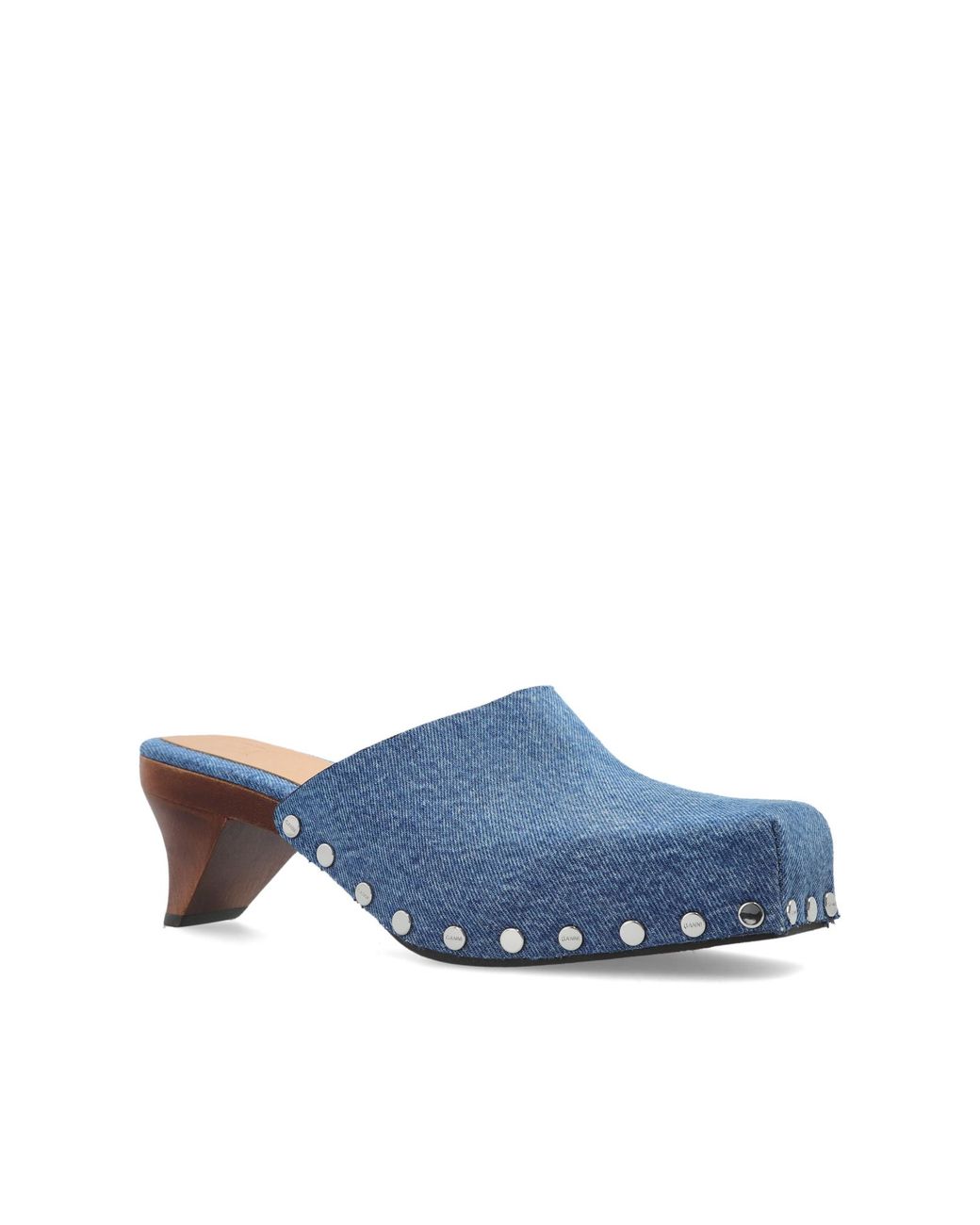 Ganni Blue Heeled Mules
