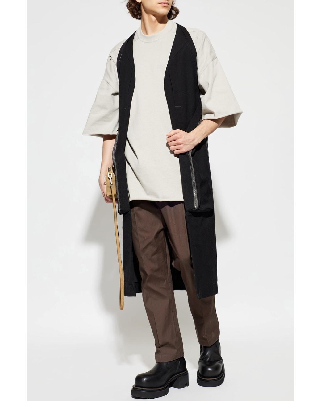 Rick Owens Brown Platform Chelsea Boots 'Beatle Bogun' for men