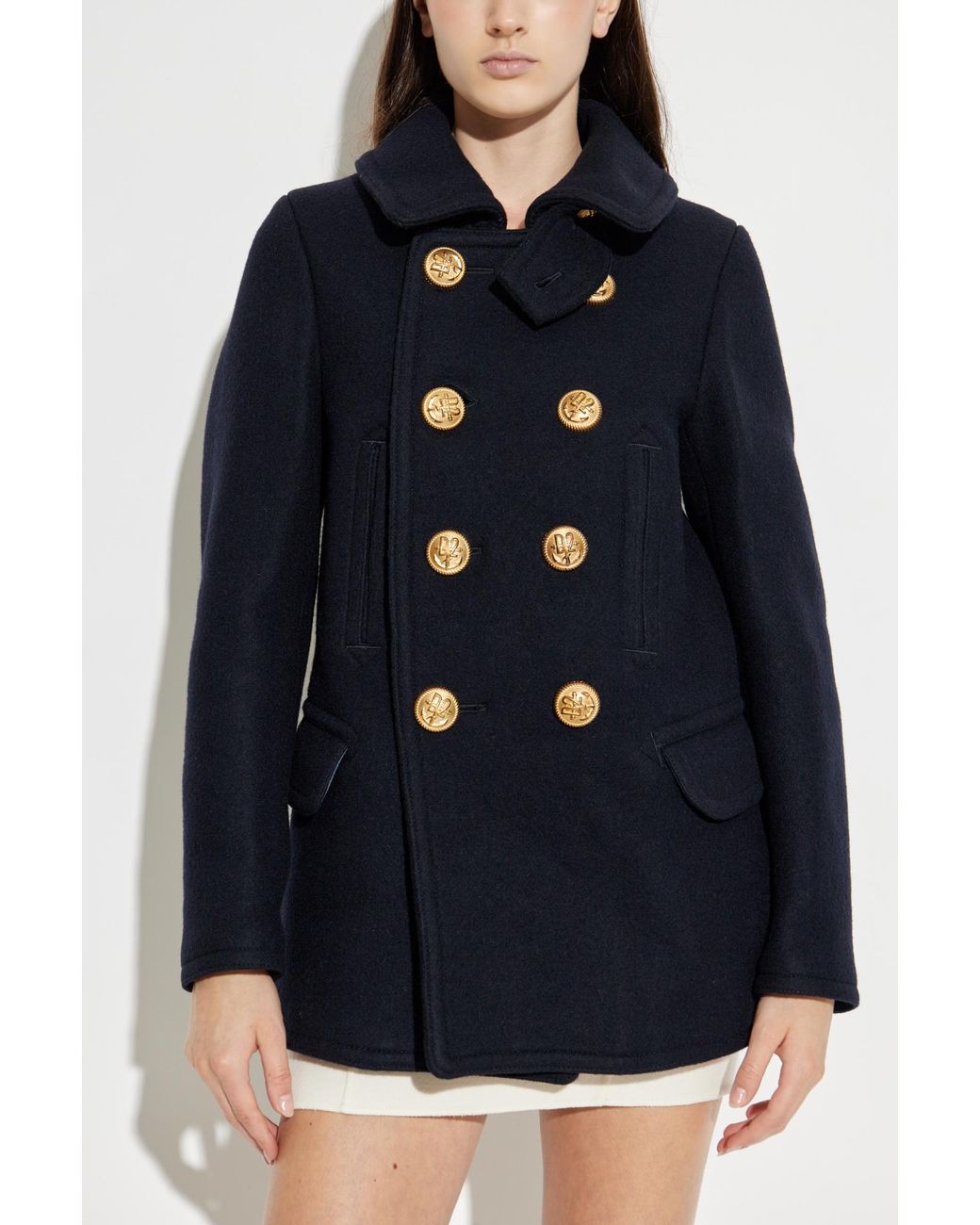 DSquared² Blue Wool Coat