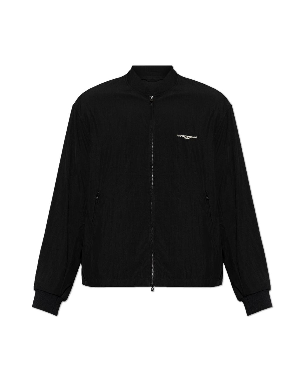Emporio Armani Black Jacket With Logo for men