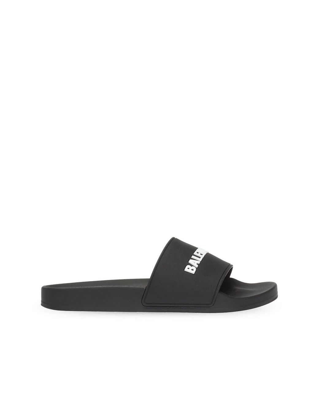 Balenciaga Black Classic Logo Leather Slide for men