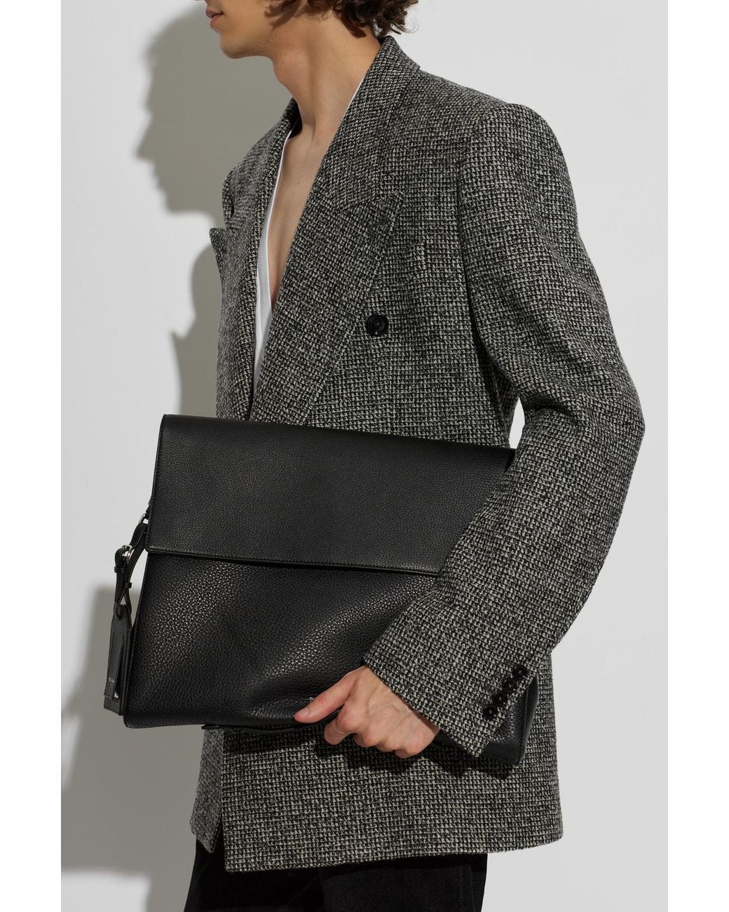 Dolce & Gabbana Black Leather Bag 'Lock' for men