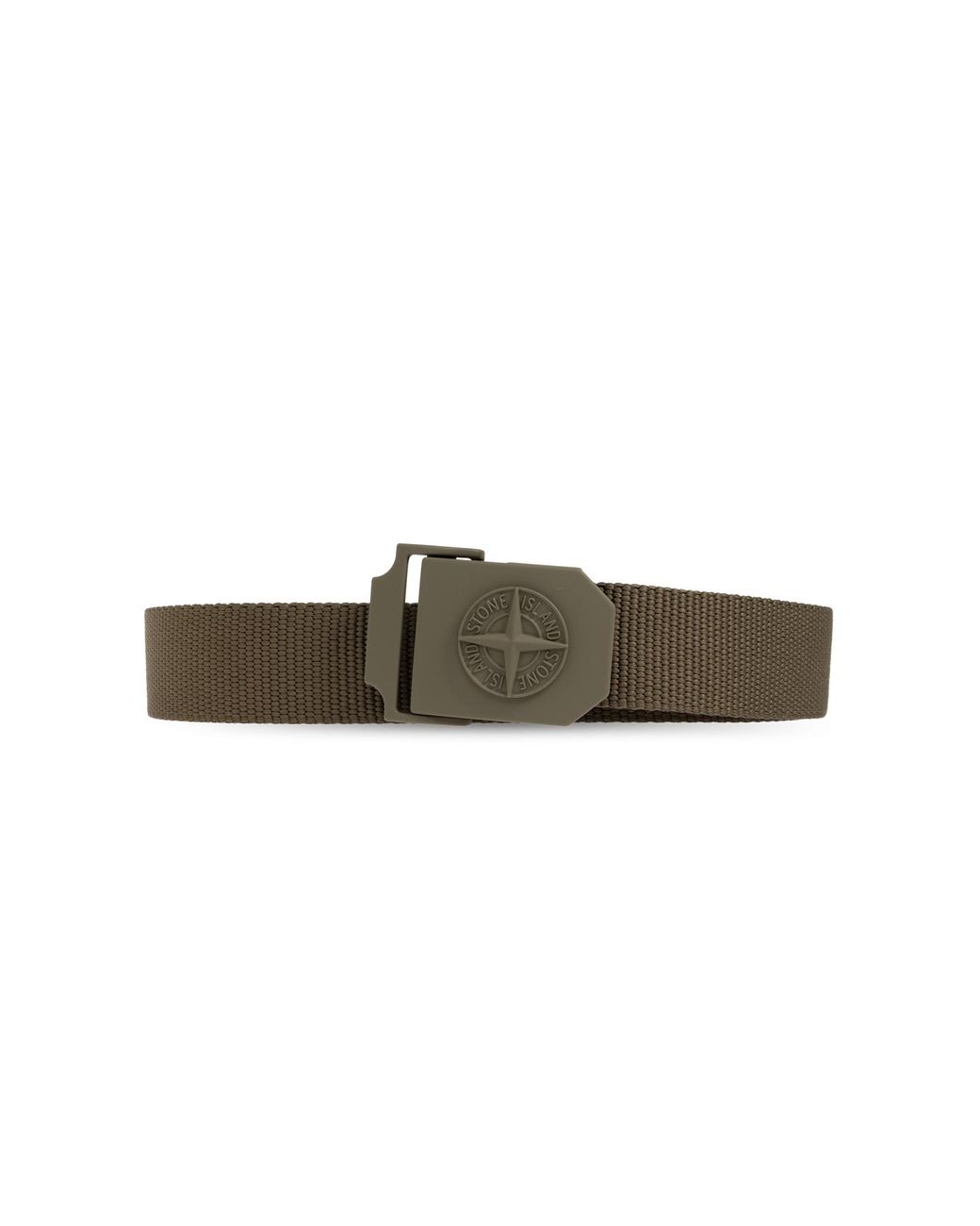 Stone Island Green Belt With Logo for men