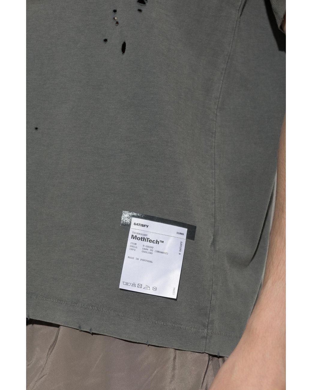 Satisfy Gray T-Shirt 'Mothtech' for men