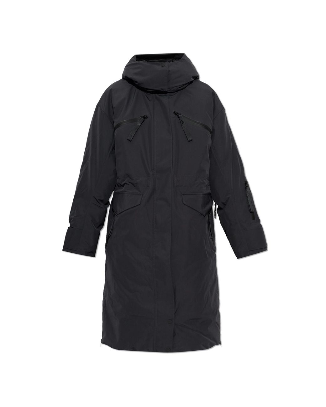 Adidas By Stella McCartney Blue Insulated Jacket With Detachable Hood