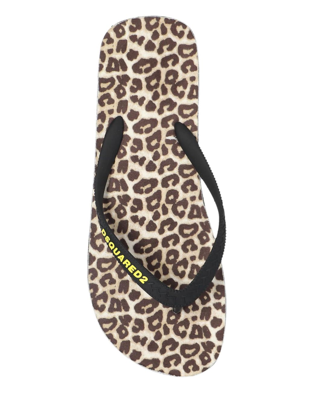 DSquared² Black Flip-Flops With Logo