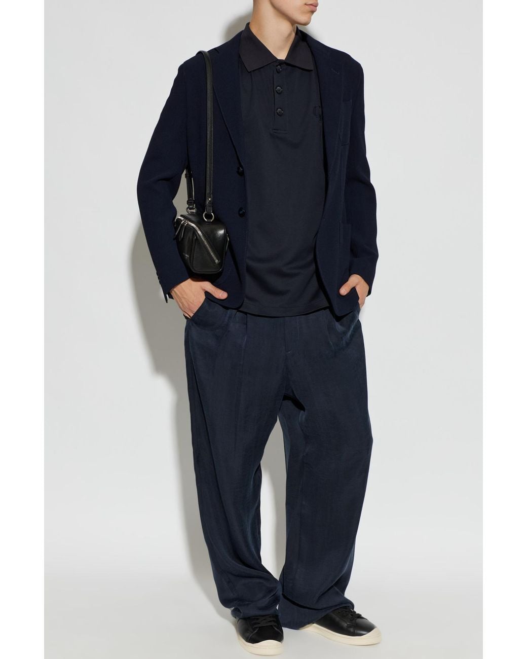Giorgio Armani Blue Blazer With Pockets for men