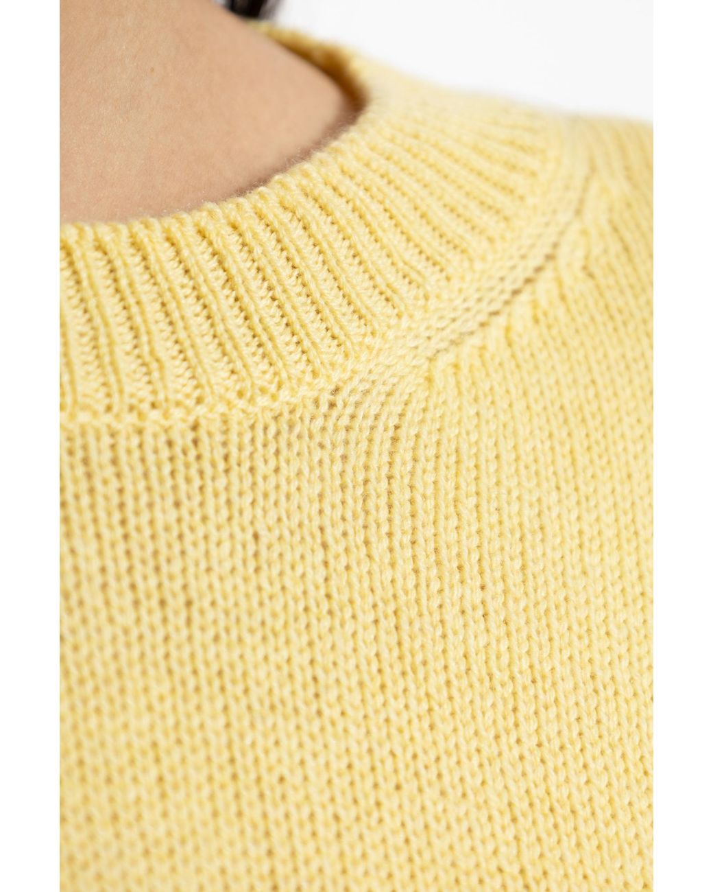 Jil Sander Yellow Loose-Fitting Cashmere Sweater