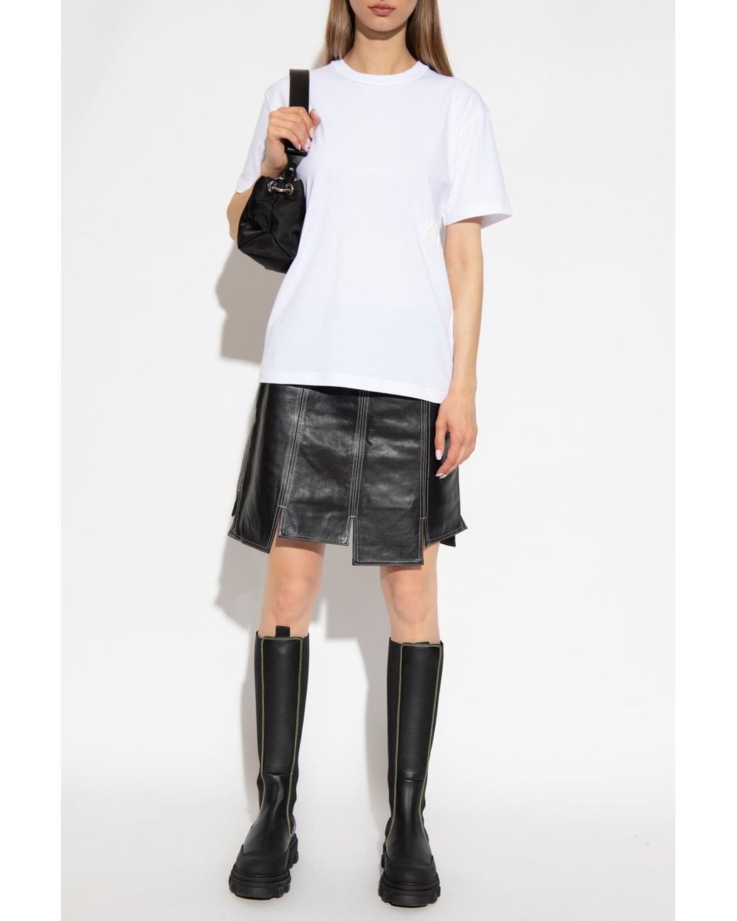 T By Alexander Wang White T-Shirt With Logo