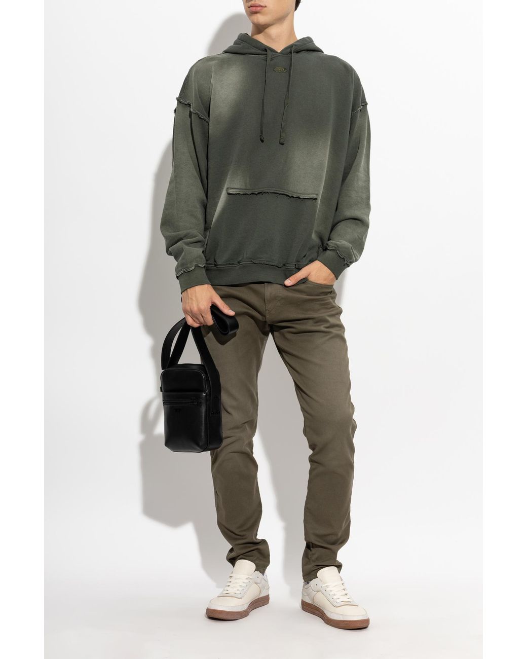 DIESEL Green 'S-Pock-Hood' Hoodie for men