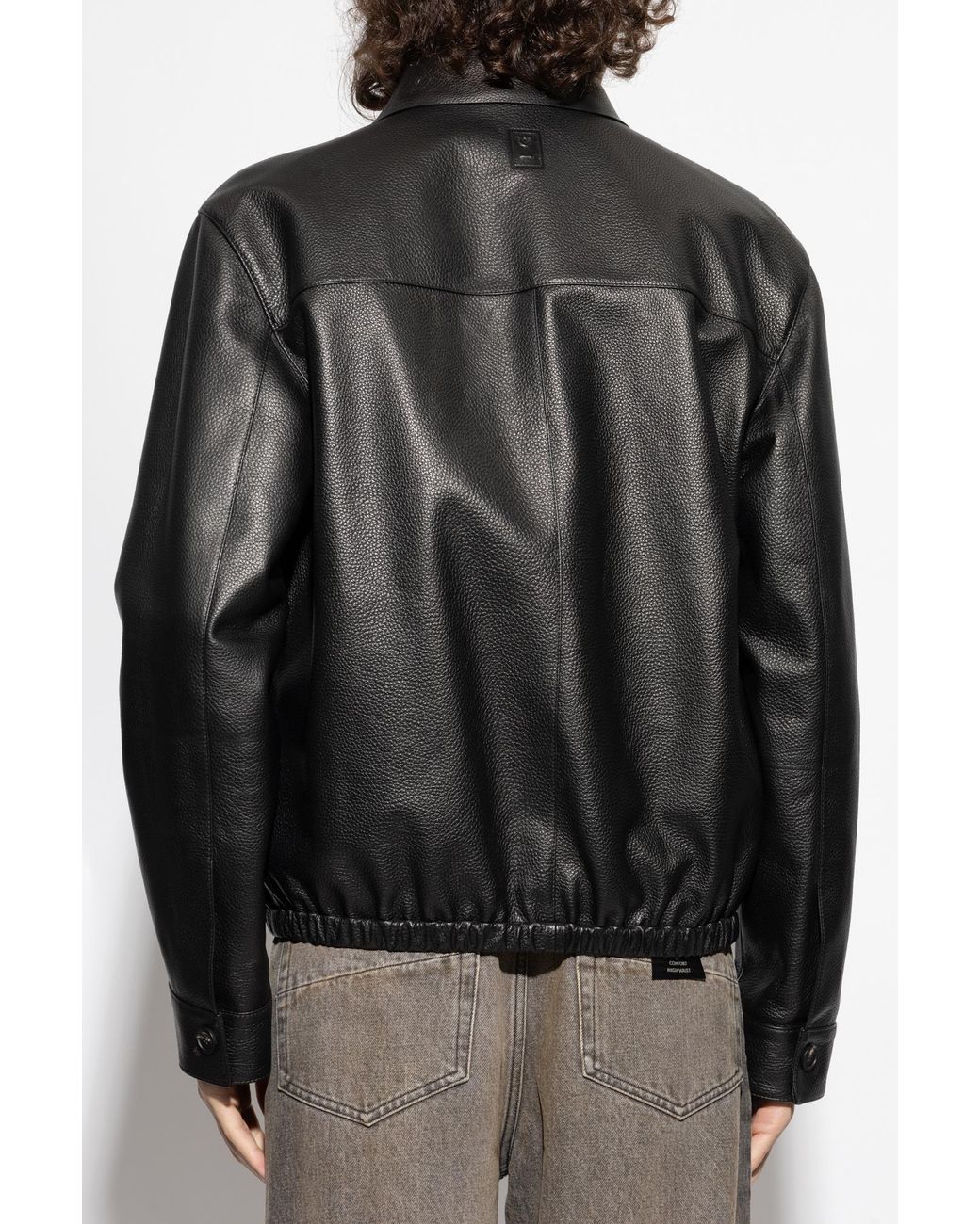 Ferragamo Black Leather Jacket for men