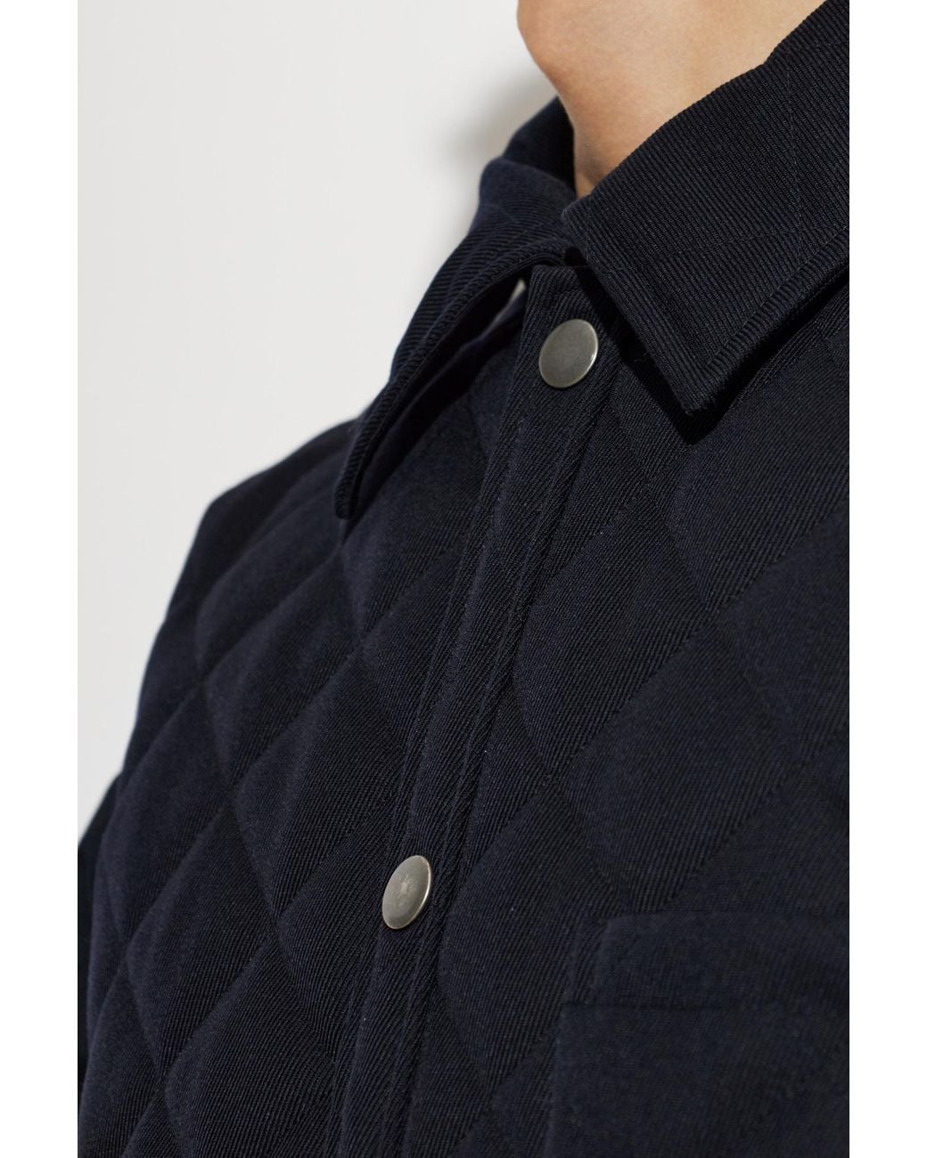 A.P.C. Blue Quilted Jacket 'Georges' for men
