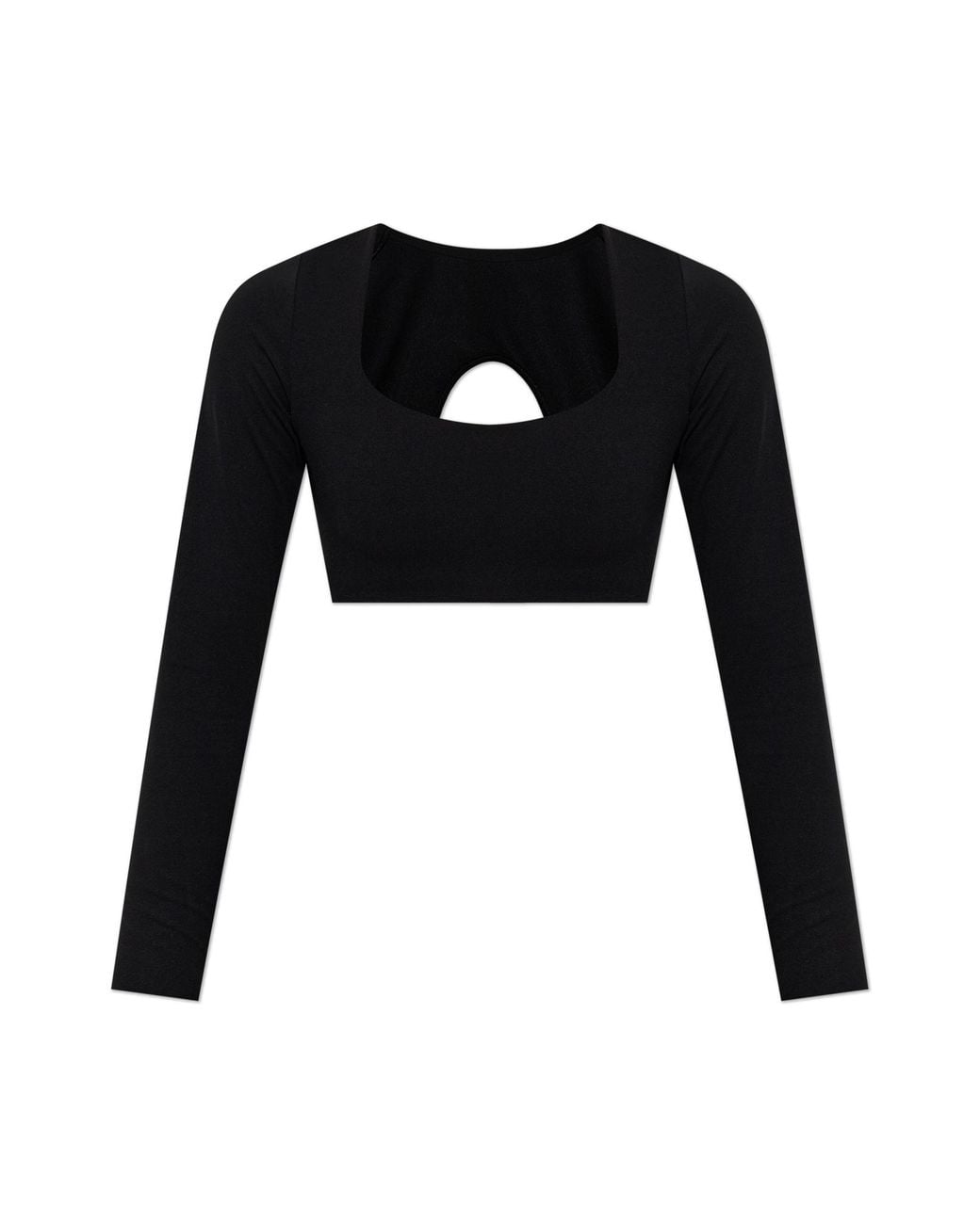 Nike Black Short Top With Long Sleeves
