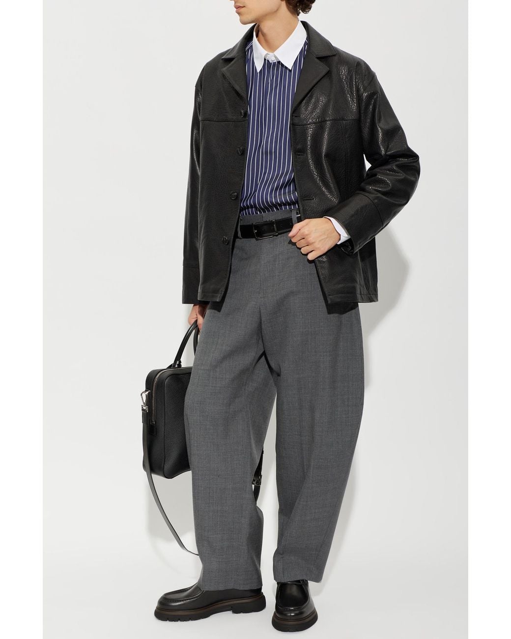 Arma Black Leather Jacket "Jack" for men