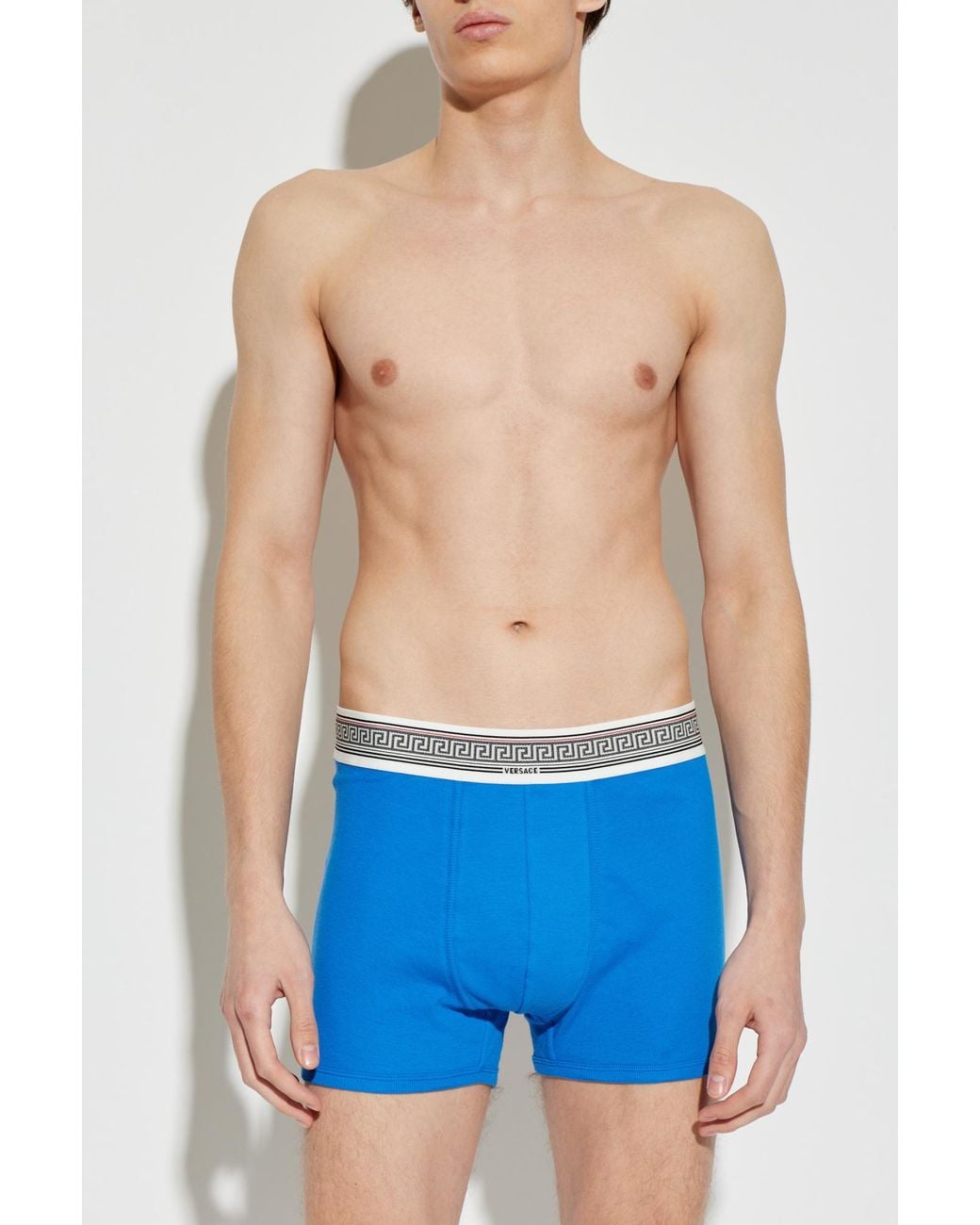 Versace Blue Cotton Boxers for men