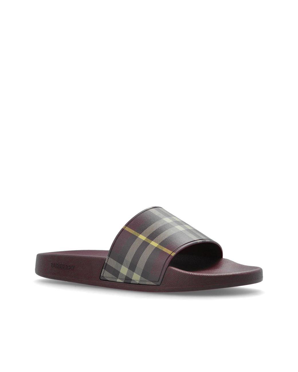 Burberry White 'Furley' Slides