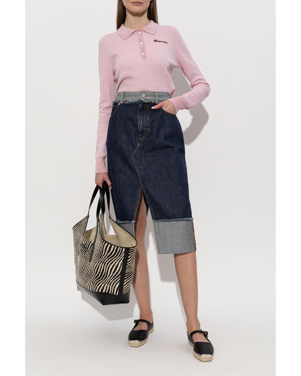 Marni Pink Polo With Logo