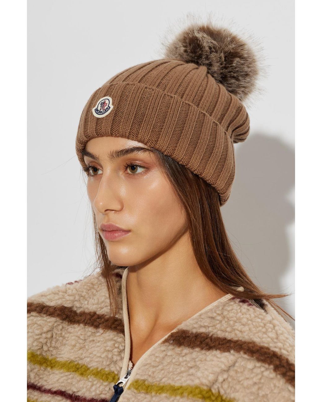 Moncler Brown Wool Beanie