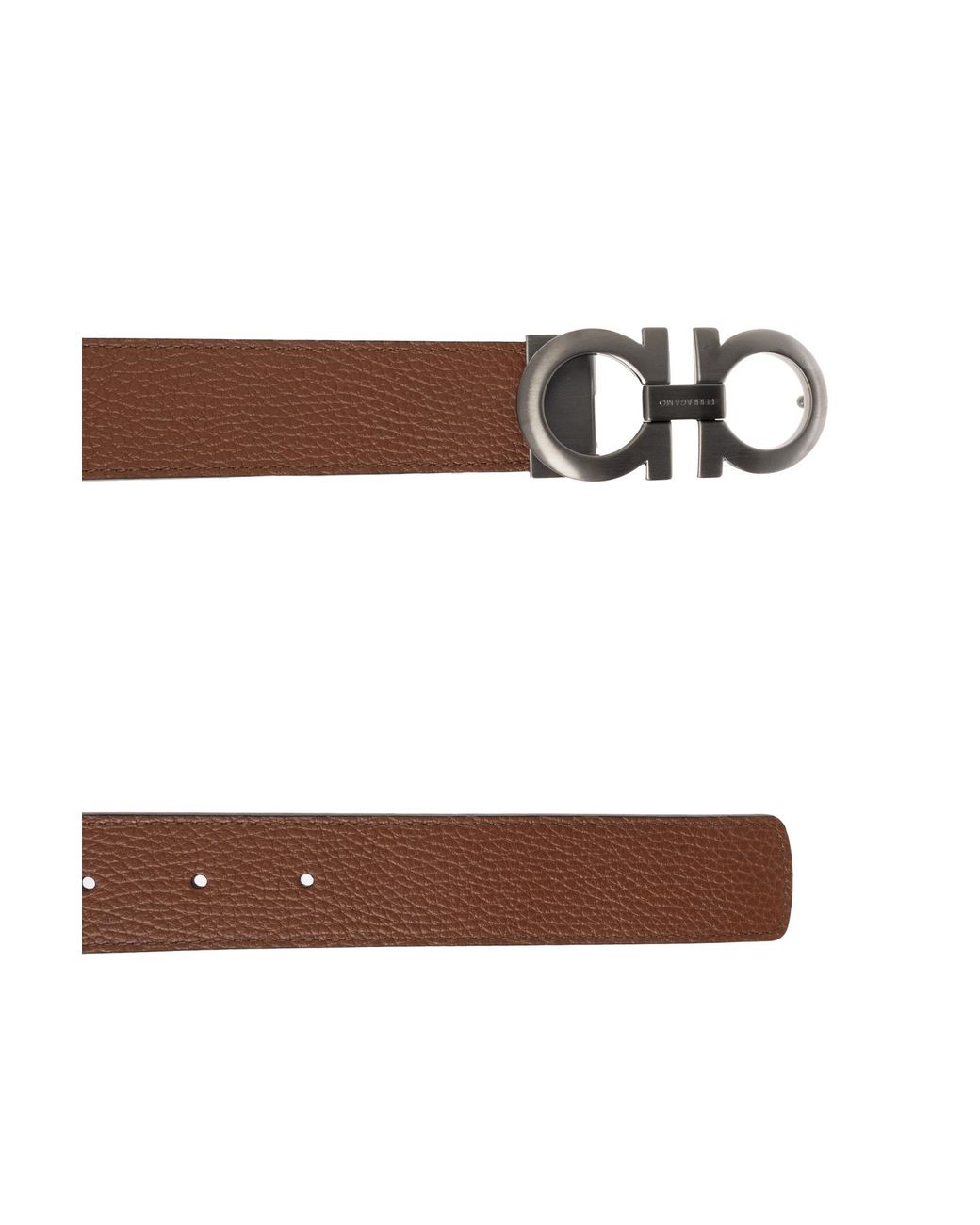 Ferragamo Brown Leather Belt for men
