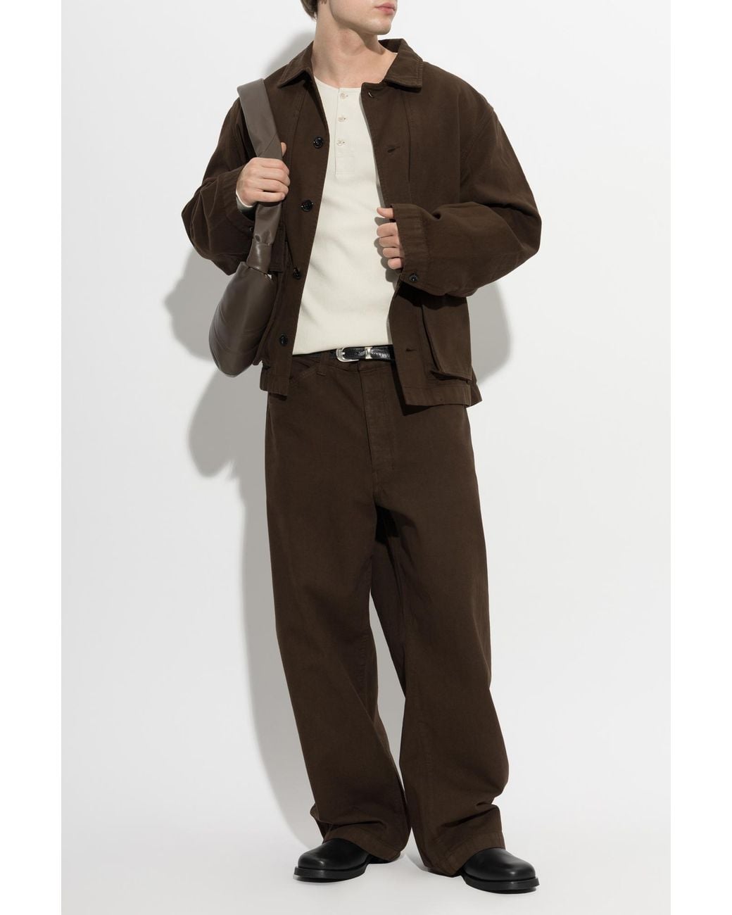 Lemaire White Ribbed Long-Sleeve Top for men
