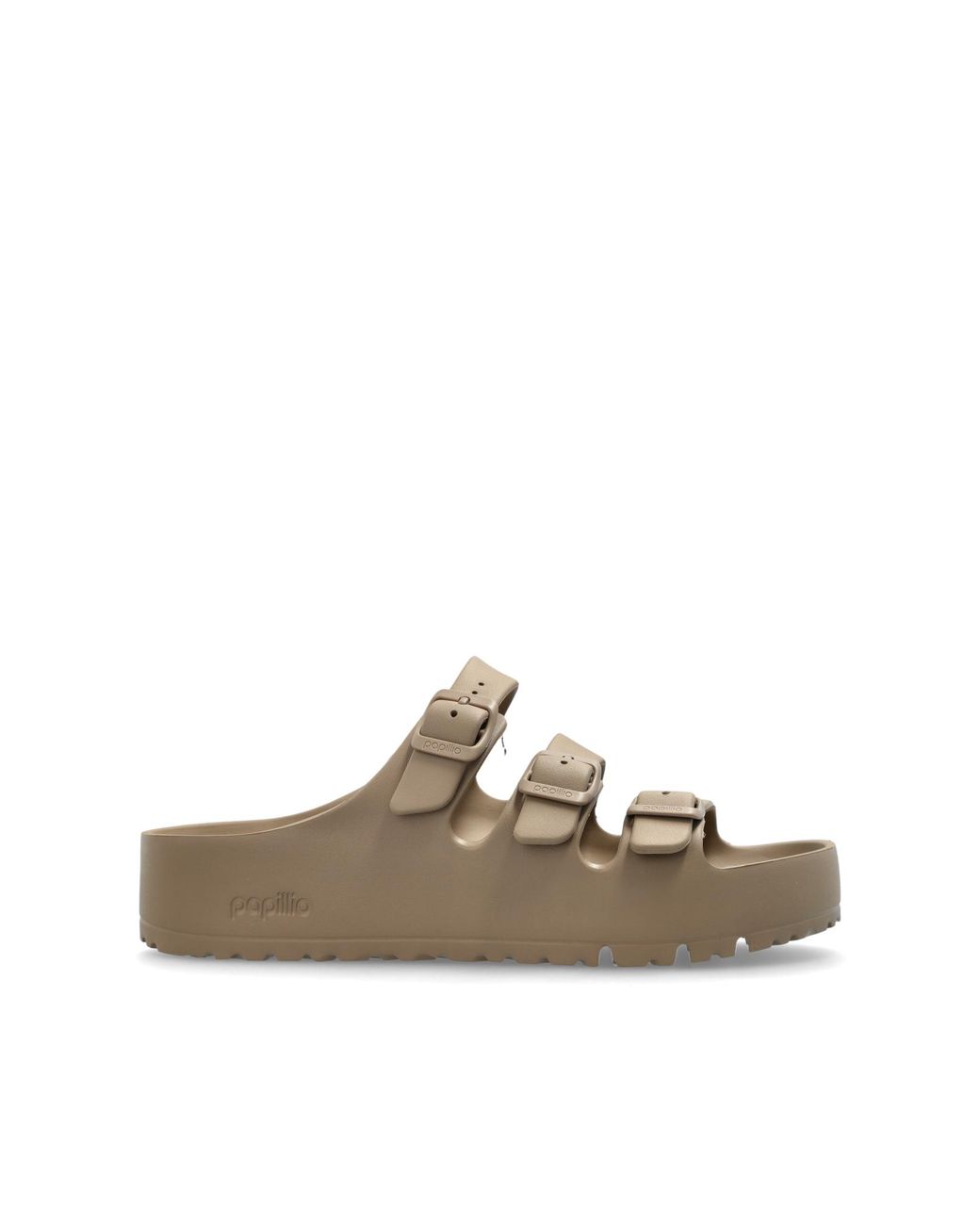Birkenstock Brown Platform Slides "Florida Iii"