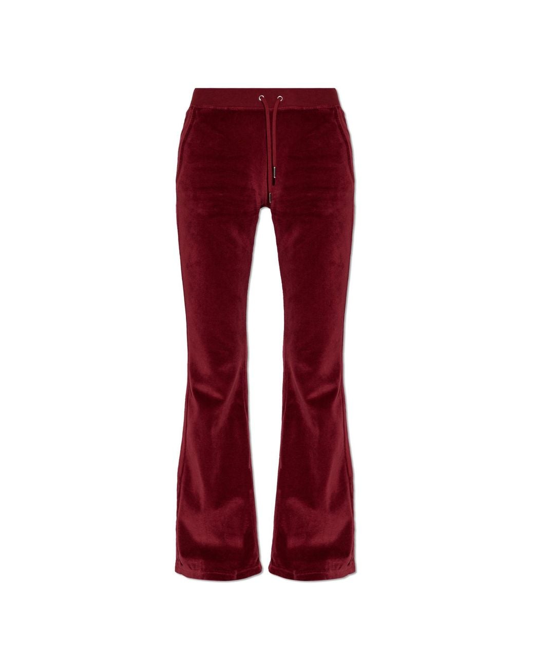 Sporty & Rich Red Velour Sweatshirt From The 'Rich Bitch Drop' Collection