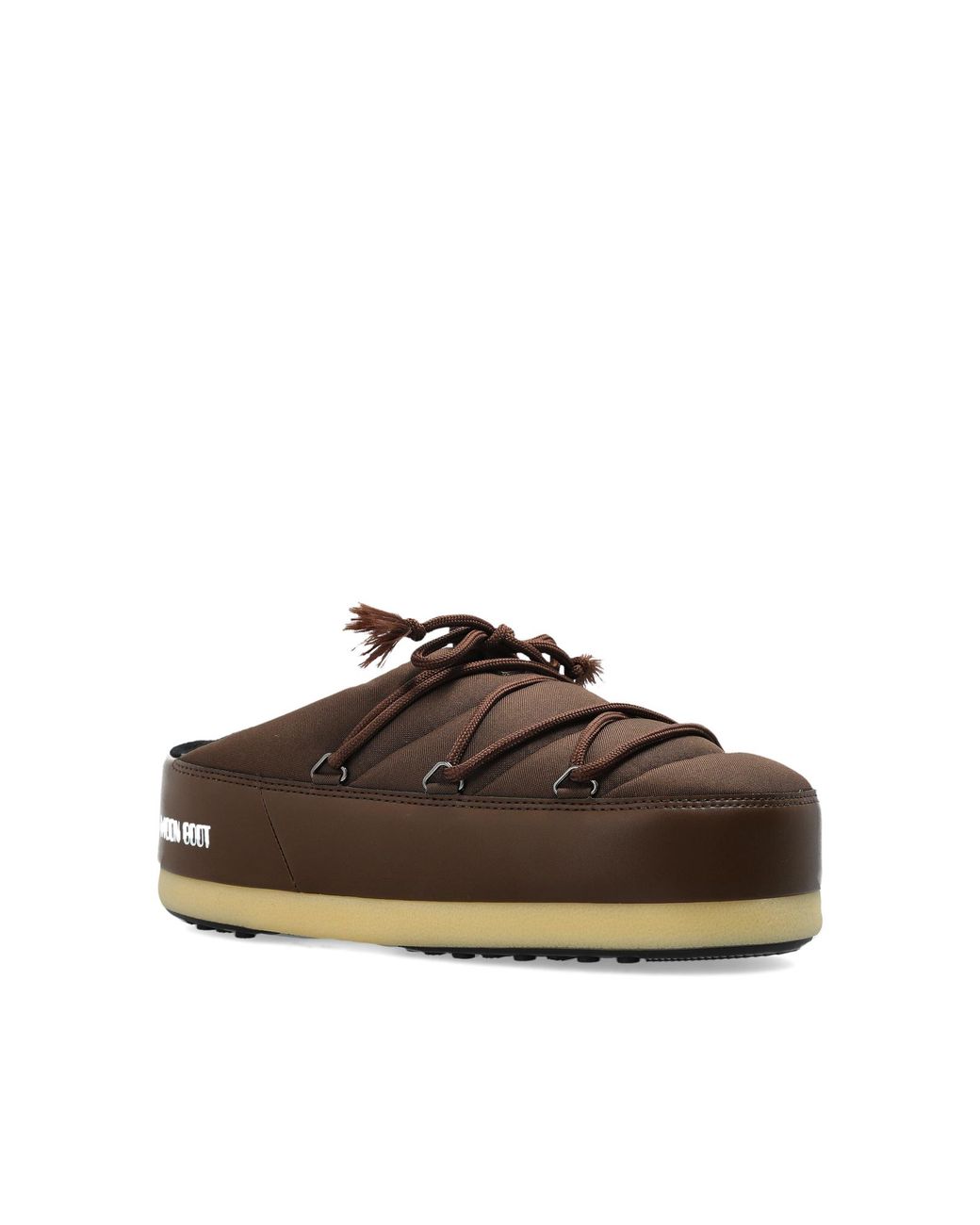 Moon Boot Brown 'Mb Evx Nylon' Slides for men