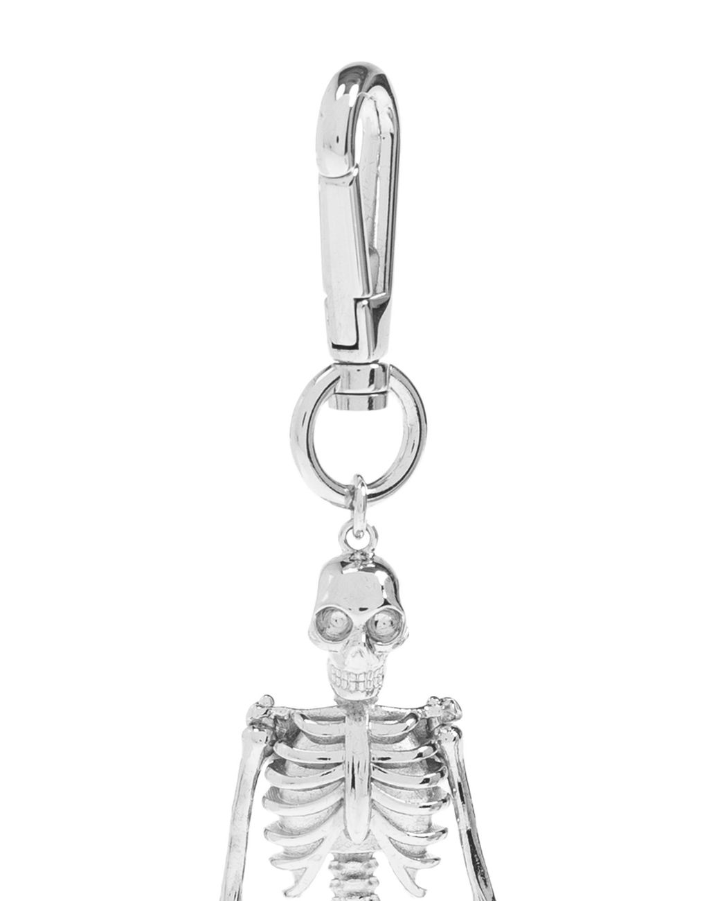McQueen White Keychain With A Skeleton Motif for men