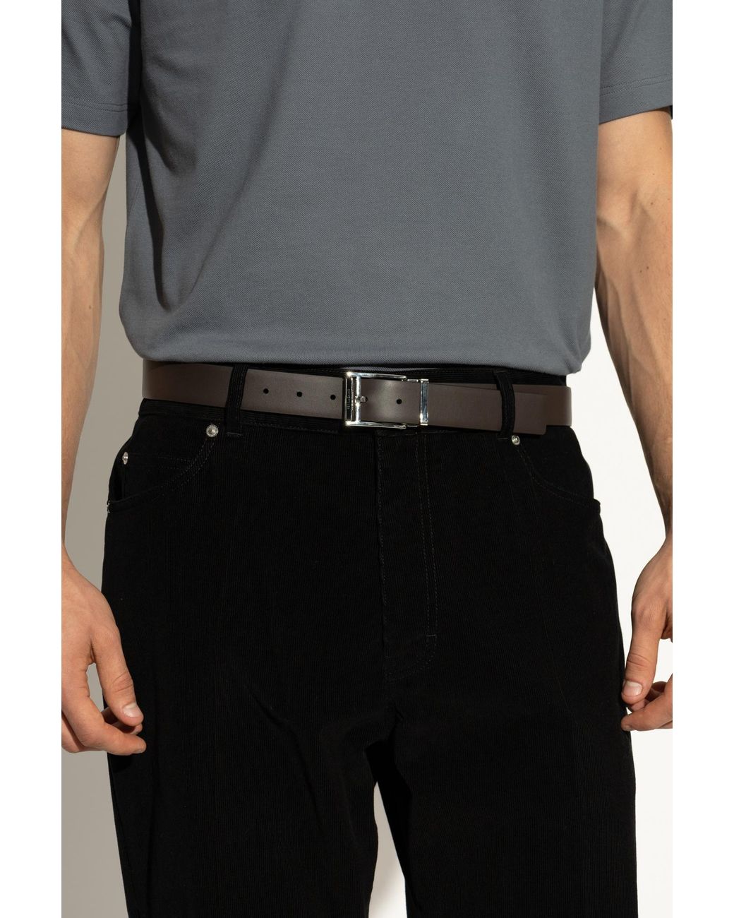Ferragamo Black Double-Sided Belt for men