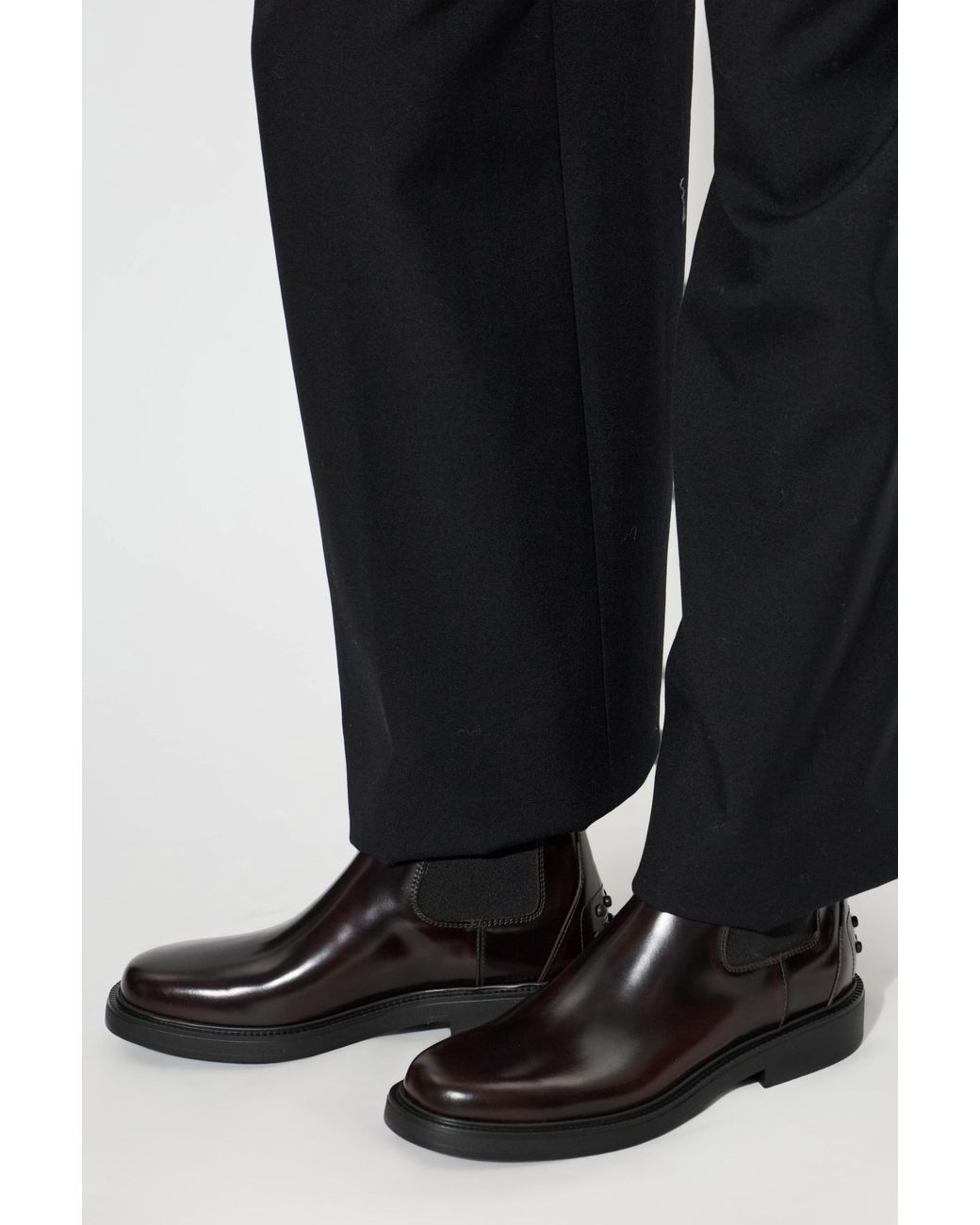 Tod's Black Ankle Boots With Logo